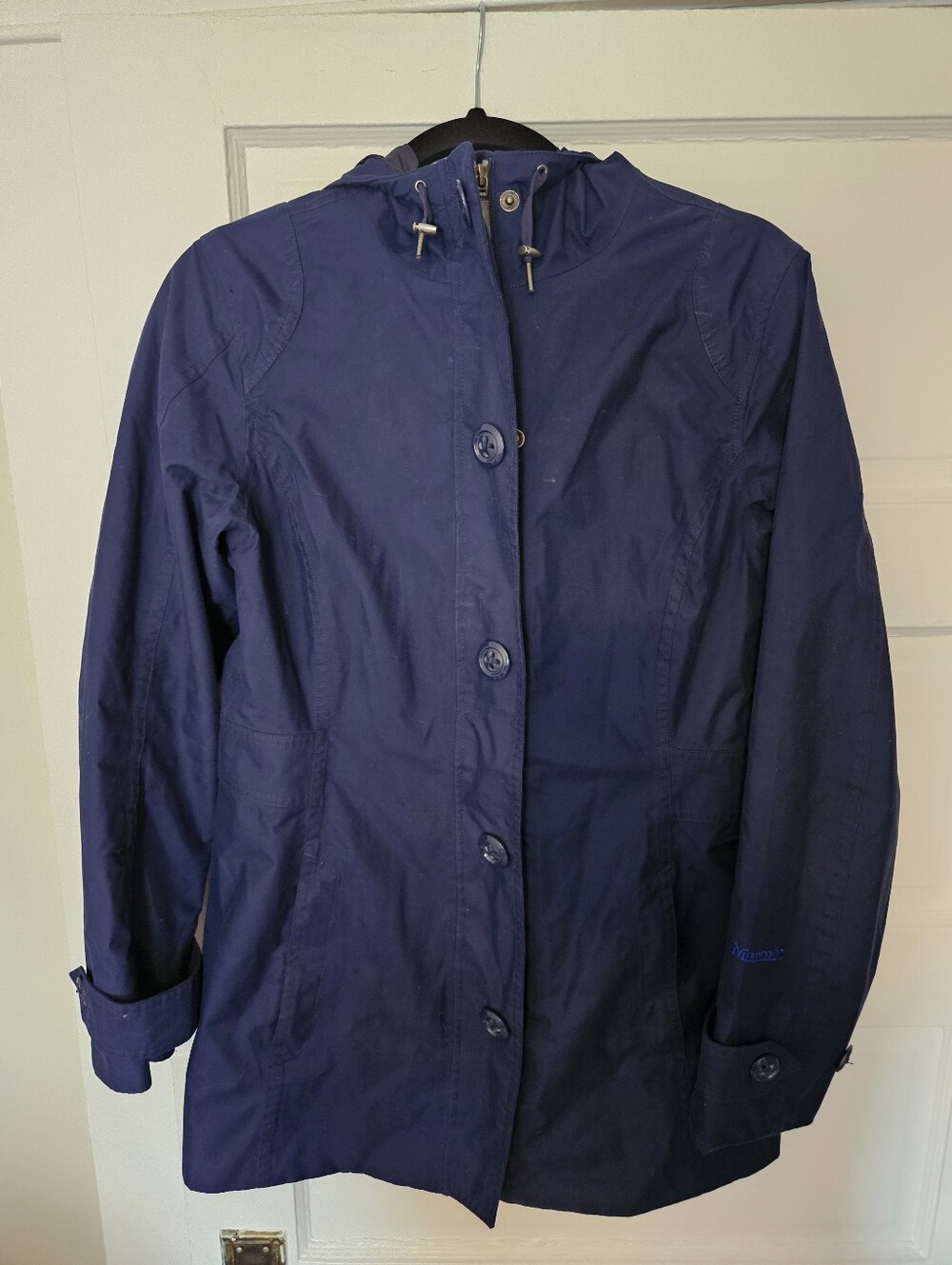 Marmot Navy Hooded Trench Jacket